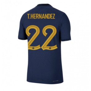 Francja Theo Hernandez #22 Koszulka Podstawowych MŚ 2022 Krótki Rękaw